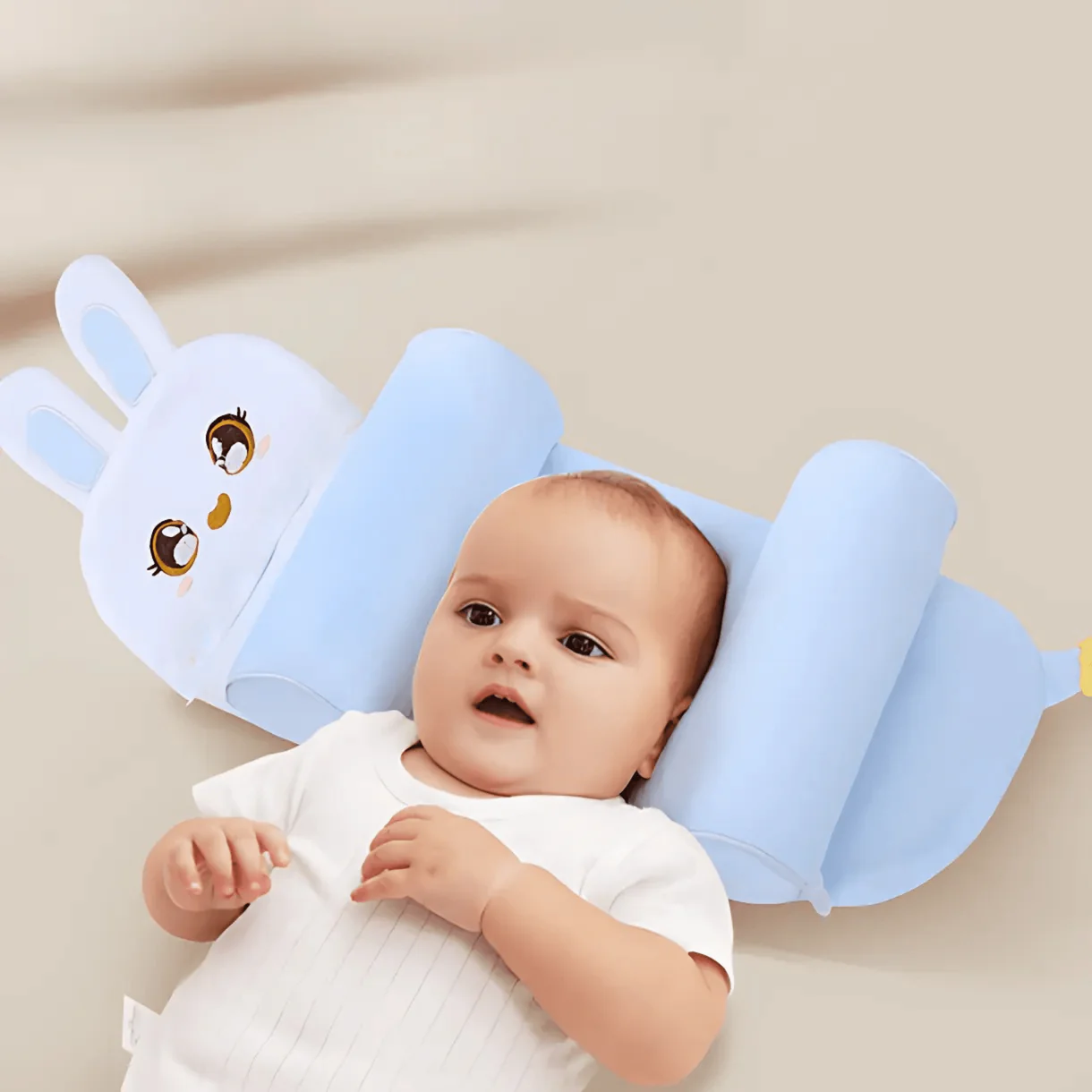 Baby Head Support Pillow for Newborns-Soft Breathable Cotton