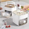 Press-Type Ice Cube Maker with Storage Box – Double Layer Press-Type Ice Cube Maker with Storage Box – Double Layer