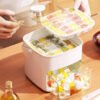 Press-Type Ice Cube Maker with Storage Box – Double Layer Press-Type Ice Cube Maker with Storage Box – Double Layer