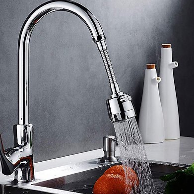 360° Rotating Kitchen Faucet Head: 3-Mode Sink Extender