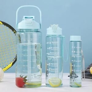3-Pack Motivational Water Bottle Set: Complete Hydration Solution