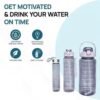 3-Pack Motivational Water Bottle Set: Complete Hydration Solution