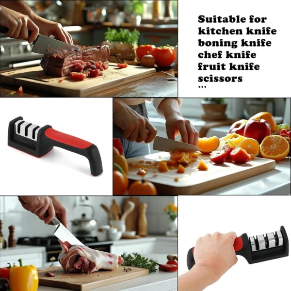 3-in-1 Professional Kitchen Knife Sharpener