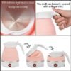 41AmID1Zs2L Portable Electric Kettle Foldable Travel Kettle Mini Water Boiler for Tea Coffee Camping