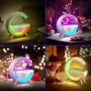 511MzaYws4L RGB Wireless Charging Bluetooth Speaker Lamp – Fast Charger Night Light Music Speaker for Bedroom Desk