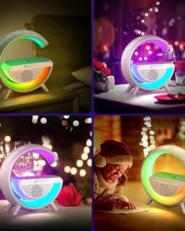 RGB Wireless Charging Bluetooth Speaker Lamp – Fast Charger Night Light Music Speaker for Bedroom Desk