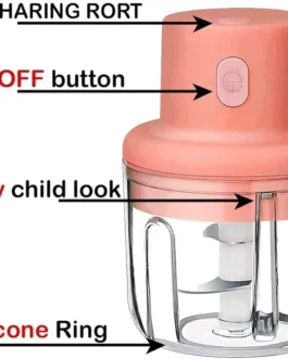 Electric Garlic Chopper 250ml USB Rechargeable Mini Food Processor