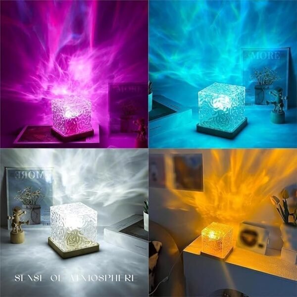 LED Resin Cube Lamp with Remote Control | Color Changing Night Light for Home Decor
