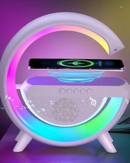 RGB Wireless Charging Bluetooth Speaker Lamp – Fast Charger Night Light Music Speaker for Bedroom Desk