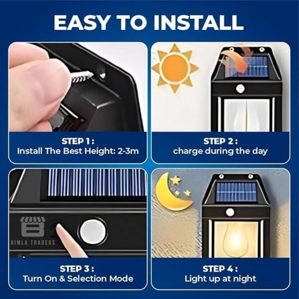 Solar Wall Light Outdoor Waterproof LED Motion Sensor Garden Lamp