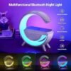 51pQaPbtmlL RGB Wireless Charging Bluetooth Speaker Lamp – Fast Charger Night Light Music Speaker for Bedroom Desk