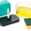 Soap Dispenser with Sponge Holder for Kitchen Sink | Leak Proof Liquid Soap Pump Container for Dishwashing & Cleaning