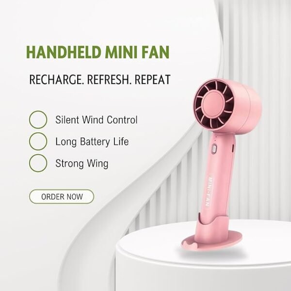 Portable Mini Cooling Fan USB Rechargeable Handheld Fan for Home Office Travel