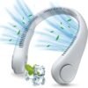 61HJ-m1NuUL._SX679_ Portable Bladeless Neck Fan USB Rechargeable Hands Free Cooling Fan for Summer Travel Sports