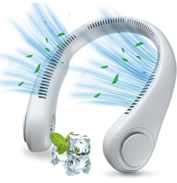 61HJ-m1NuUL._SX679_ Portable Bladeless Neck Fan USB Rechargeable Hands Free Cooling Fan for Summer Travel Sports