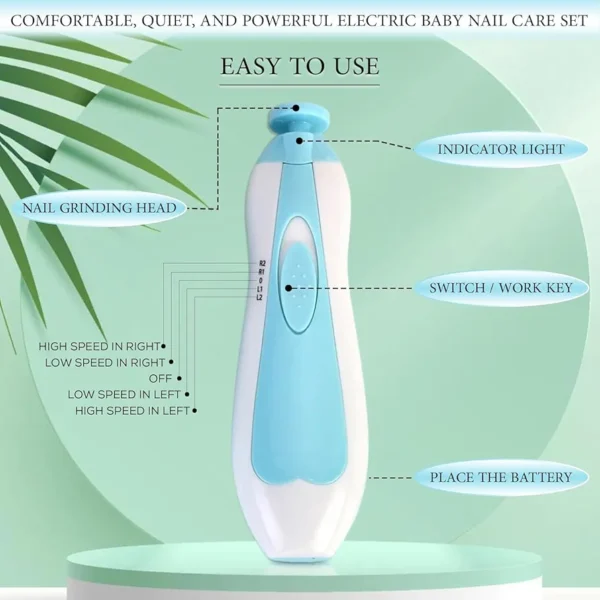 Baby Nail Trimmer Electric Kit – Safe Nail Care for Newborns & Toddlers