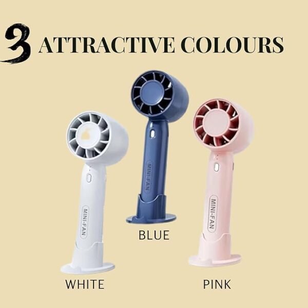 Portable Mini Cooling Fan USB Rechargeable Handheld Fan for Home Office Travel