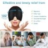 Migraine Relief Cap Reusable Cooling Gel Ice Headache Mask Cold Therapy