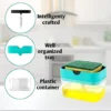Soap Dispenser with Sponge Holder for Kitchen Sink | Leak Proof Liquid Soap Pump Container for Dishwashing & Cleaning