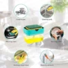 Soap Dispenser with Sponge Holder for Kitchen Sink | Leak Proof Liquid Soap Pump Container for Dishwashing & Cleaning