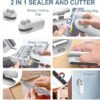 719mcKIqj+L._SX679_ Portable Bag Sealing Machine USB Rechargeable Mini Heat Sealer for Food Storage