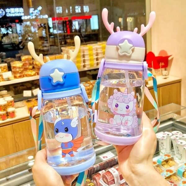 71GmtsrjhYL._SX679_ Cute Panda Kids Water Bottle with Straw | Leakproof Cartoon Drinking Bottle for Children