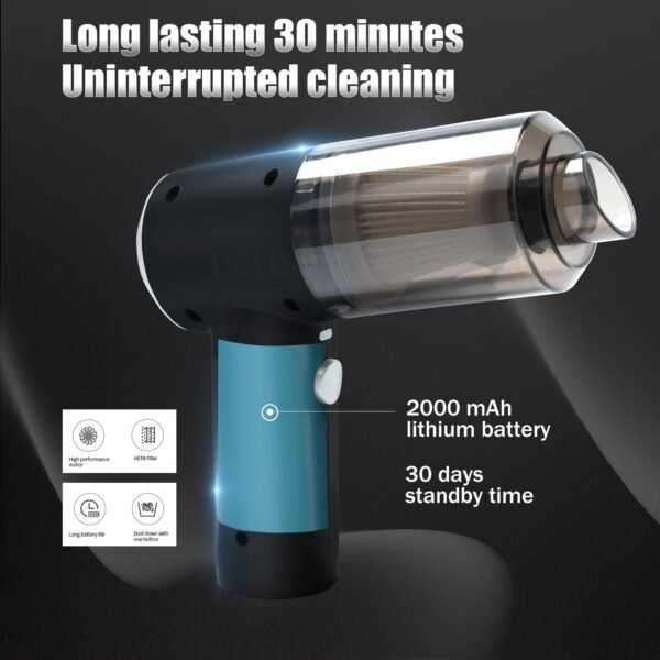 Portable Vacuum Cleaner for Car & Home | Powerful Handheld Wireless Cleaner