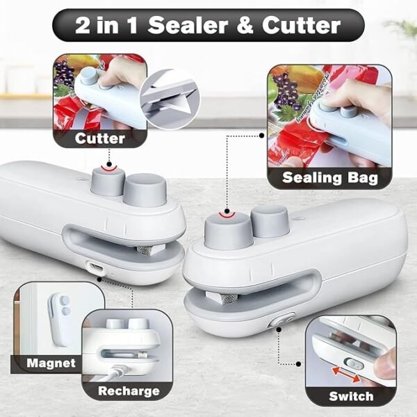 71ccsib6jWL._SX679_ Portable Bag Sealing Machine USB Rechargeable Mini Heat Sealer for Food Storage