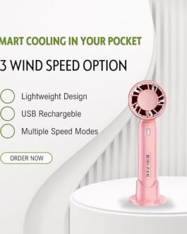 Portable Mini Cooling Fan USB Rechargeable Handheld Fan for Home Office Travel