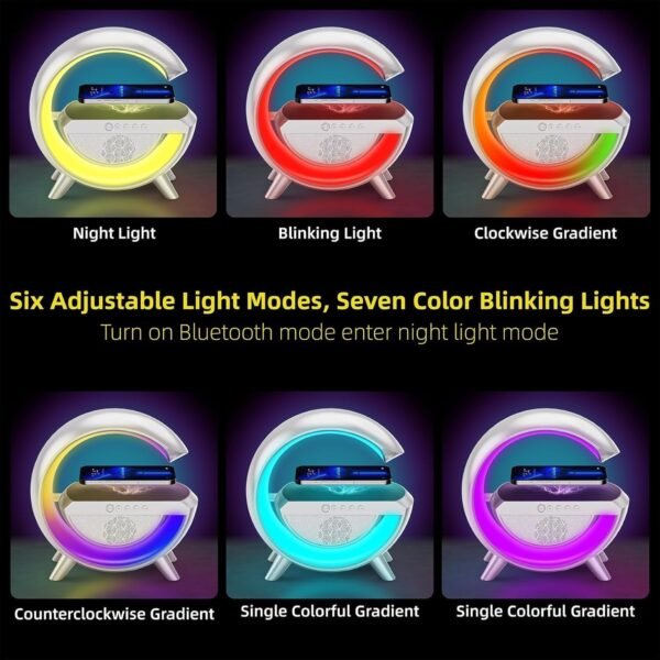 71vpzOUou9L._SL1500_ RGB Wireless Charging Bluetooth Speaker Lamp – Fast Charger Night Light Music Speaker for Bedroom Desk