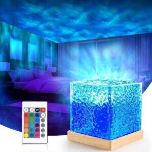 LED Resin Cube Lamp with Remote Control | Color Changing Night Light for Home Decor