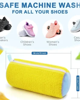 Portable Shoe Washing Bag for Washing Machine – Reusable Sneaker Cleaner Laundry Bag, Anti-Damage Shoe Wash Pouch for Safe Cleaning