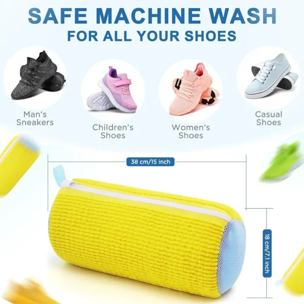 71xZA-eHxAL._AC_UF1000,1000_QL80_FMwebp_ Portable Shoe Washing Bag for Washing Machine – Reusable Sneaker Cleaner Laundry Bag, Anti-Damage Shoe Wash Pouch for Safe Cleaning