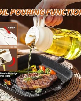 2 in 1 Oil Spray Bottle Dispenser for Kitchen Cooking & Air Fryer