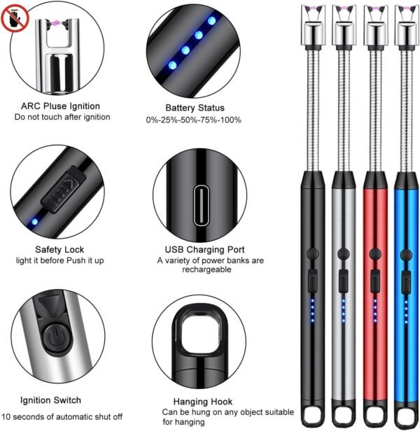 Electric Arc Lighter - USB Rechargeable Candle Lighter