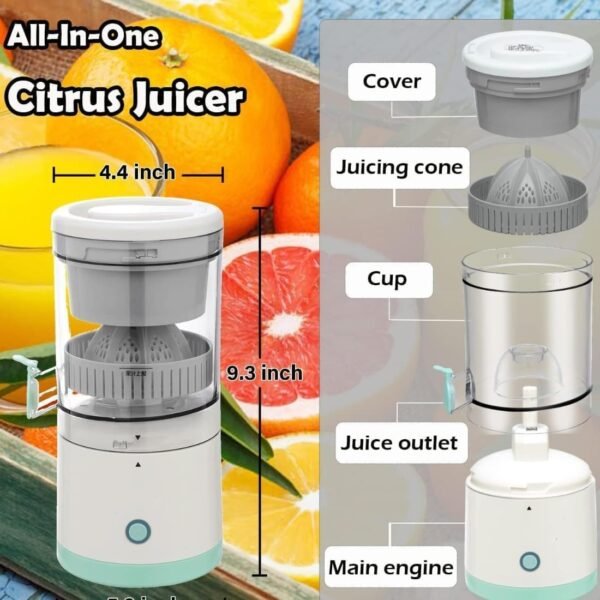 Rechargeable Electric Citrus Juicer: Pure Juice in Seconds