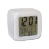 Color changing clock1 Color Changing Clock - Glowing LED Cube Clock with Temperature