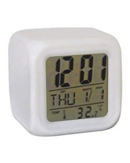 Color Changing Clock – Glowing LED Cube Clock with Temperature