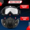 Modular Full Face Bike Mask & Goggles– Windproof 3-in-1 Tactical