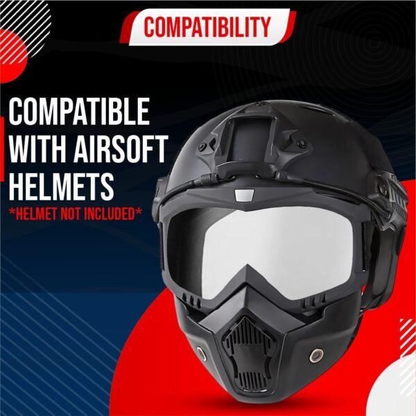 Modular Full Face Bike Mask & Goggles– Windproof 3-in-1 Tactical