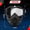 Modular Full Face Bike Mask & Goggles– Windproof 3-in-1 Tactical