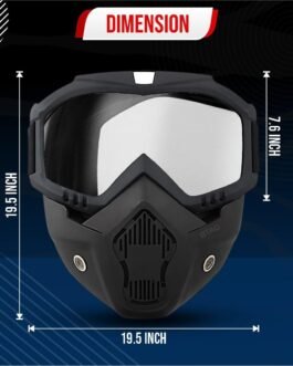 Modular Full Face Bike Mask & Goggles– Windproof 3-in-1 Tactical