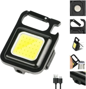 Rechargeable COB Keychain Flashlight