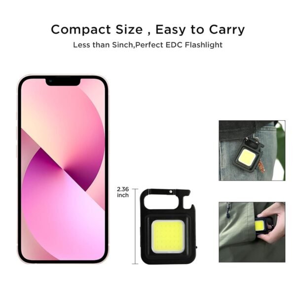 Rechargeable COB Keychain Flashlight