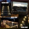 Solar Outdoor LED Fence & Step Lights (4-Pack), Deck light