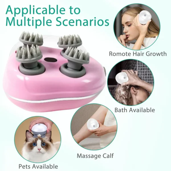 Electric Scalp Massager - Portable Handheld Head Scratcher