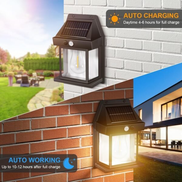 Outdoor Solar Wall Lights with Motion Sensor – IP65 Waterproof LED
