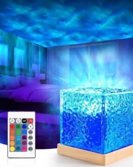 Water Pattern LED Table Lamp – Color Changing with Remote